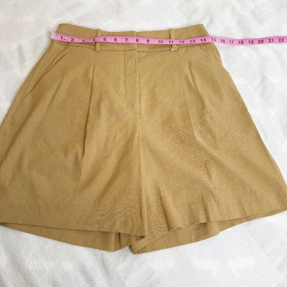 Veronica Beard Noemi Shorts | Desert Khaki Linen Blend | Size 6 | NWT $348 - Picture 6 of 14